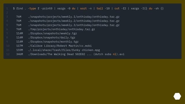 Linux utility for finding the largest files/directories смотреть онлайн