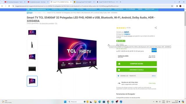 TV TCL S5400AF 32 polegadas Promoção imperdivel! Link na Descrição! смотреть онлайн