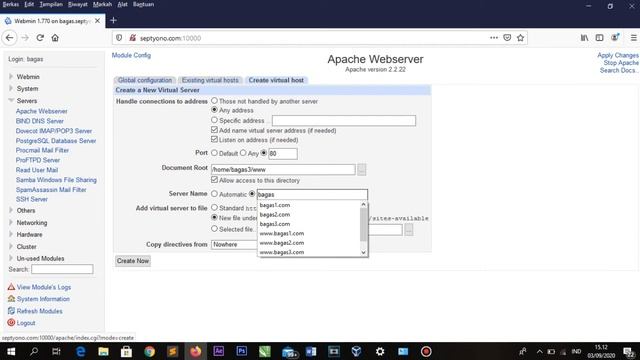 Konfigurasi Shared Hosting melalui Webmin dengan Debian смотреть онлайн