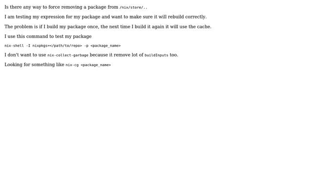 How to remove single package from cache/nix store? смотреть онлайн