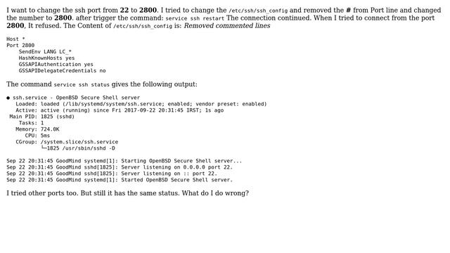 Ubuntu: Can not change ssh port (2 Solutions!!) смотреть онлайн