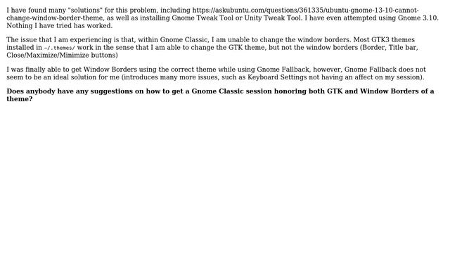 Ubuntu: Cannot change Window Border of Gnome Classic session смотреть онлайн