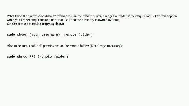 Unix: Transfer files using scp: permission denied смотреть онлайн