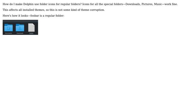 Unix & Linux: KDE Dolphin stopped using folder icon for regular folders смотреть онлайн