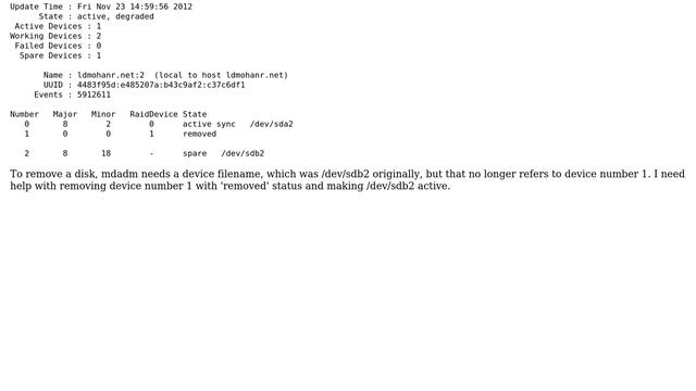 DevOps & SysAdmins: Removing a device in "removed" state from Linux software RAID array смотреть онлайн