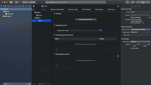 Create project C++ with Xcode смотреть онлайн