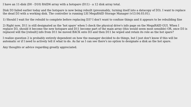 DevOps & SysAdmins: RAID 6 array rebuild with hotspare смотреть онлайн