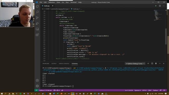 work on my custom pomodoro timer, but I need some help смотреть онлайн