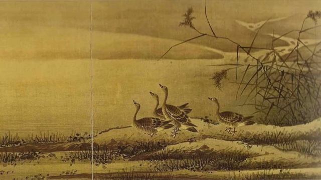 秋鴻與秋鴻圖 Autumn Geese, illustrated (1425); 唐世璋彈絲絃古琴 John Thompson plays silk string guqin смотреть онлайн