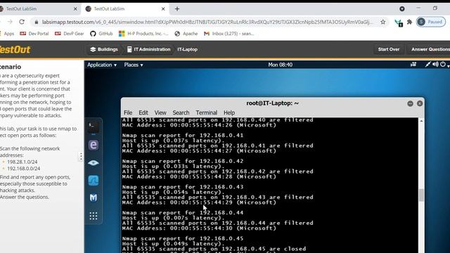 Scanning for Open Ports via nmap (linux) смотреть онлайн