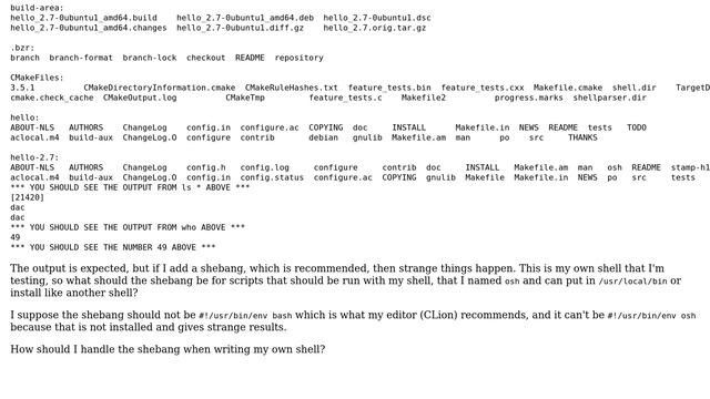 Unix & Linux: How should I handle the shebang when writing my own shell? смотреть онлайн