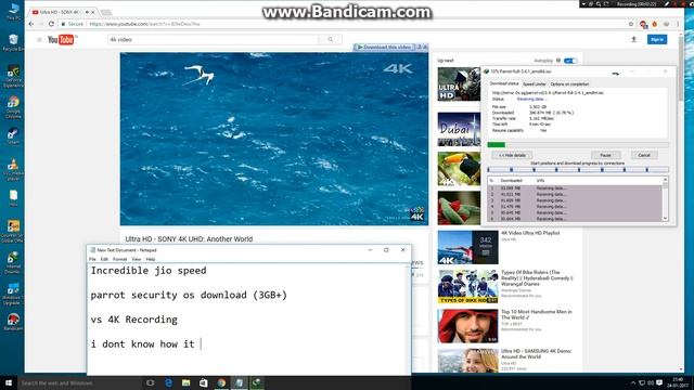 INCREDIBLE JIO SPEED PARROT SECURITY DOWNLOAD (3GB+) VS 4K RECORDING смотреть онлайн