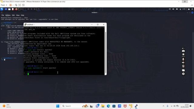 How to install and run Apache server on linux using VMware and PuTTy. смотреть онлайн
