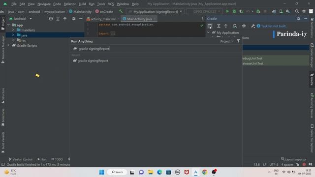 How to get SHA-1 key in Android Studio || get the signing Report || Letest Android Studio смотреть онлайн