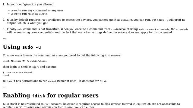 How to use sudo -u option? смотреть онлайн