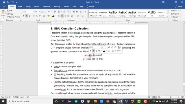 7. GNU Compiler Collections in Linux (Lab # 05 Operating System) смотреть онлайн