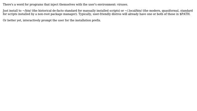 What code should I use to download and install my script into a user-writable directory in the... смотреть онлайн