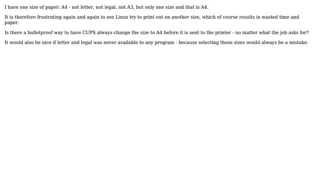 Unix & Linux: Set up printer to only use A4 смотреть онлайн