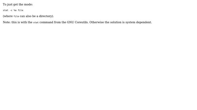 Unix & Linux: What is the command to find the read/write permissions for a single file? смотреть онлайн