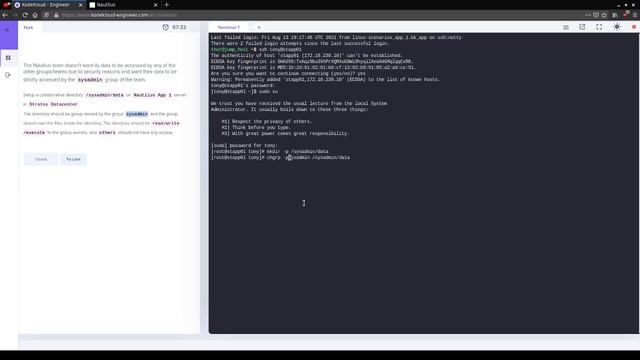 KodeKloud Engineer: Linux Collaborative Directories смотреть онлайн