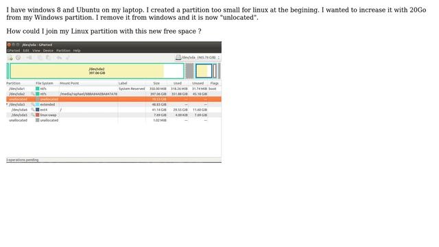 Ubuntu: How can I increase the size of a linux partition from an unloccated? смотреть онлайн