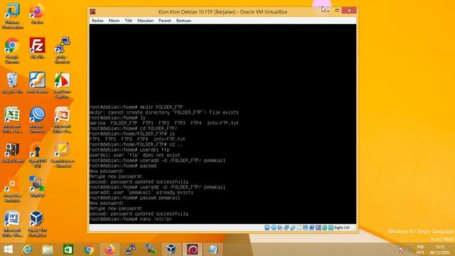 Debian 10 Konfigurasi FTP user authentication login смотреть онлайн