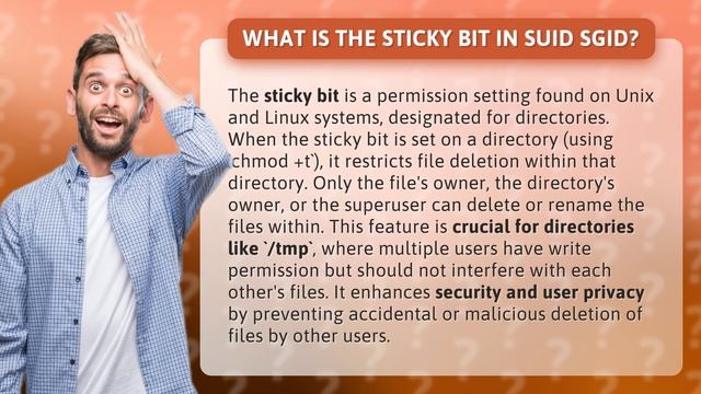 What is the sticky bit in Suid SGID? смотреть онлайн