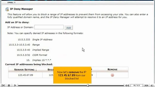 How to Use the Ip Deny Manager in cPanel смотреть онлайн