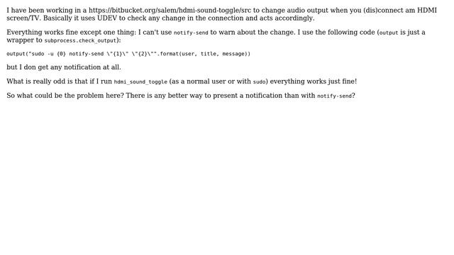 Ubuntu: Problem with `notify-send` смотреть онлайн