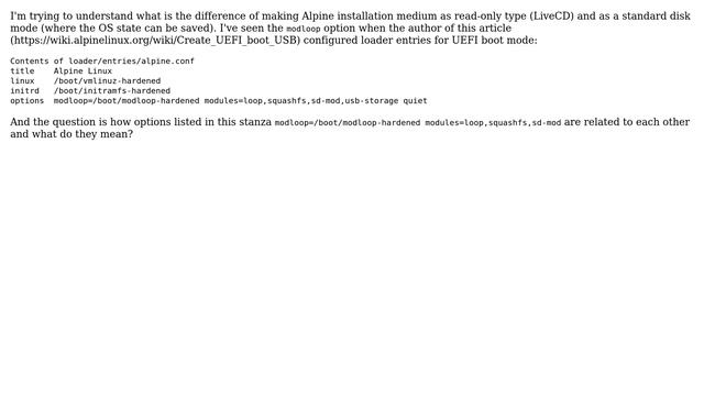 What is "modloop" option in Alpine? смотреть онлайн