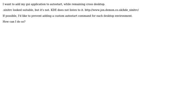 Ubuntu: How to autostart gui application cross desktop? смотреть онлайн