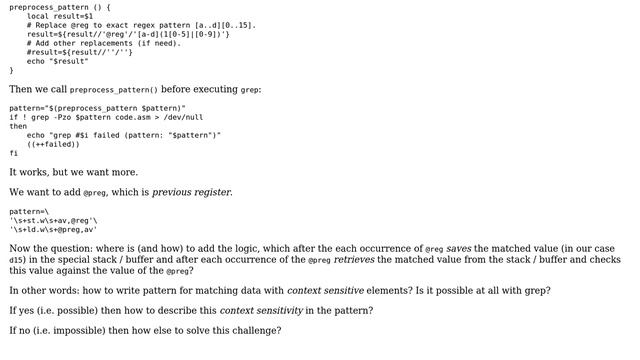 Unix & Linux: grep + regex: how to write pattern for matching data with context sensitive elements? смотреть онлайн