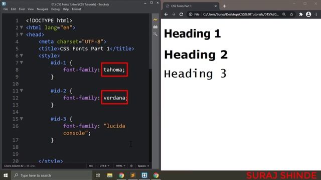 CSS Tutorial : CSS Fonts Part 1 | Web development tutorials #22 смотреть онлайн