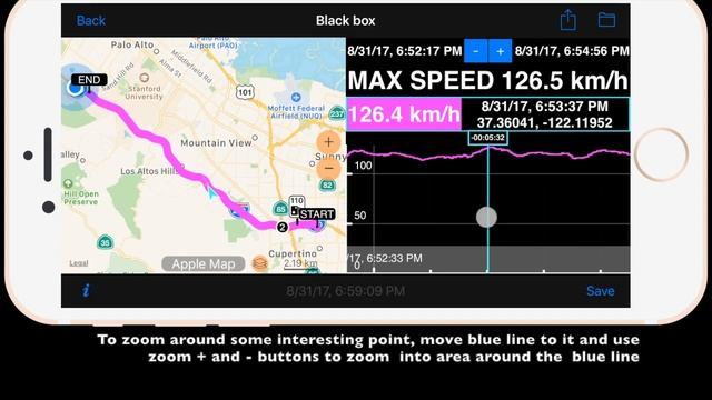 Speedometer 55 (start/free and full). GPS Black box - Instant proof of your speed! смотреть онлайн