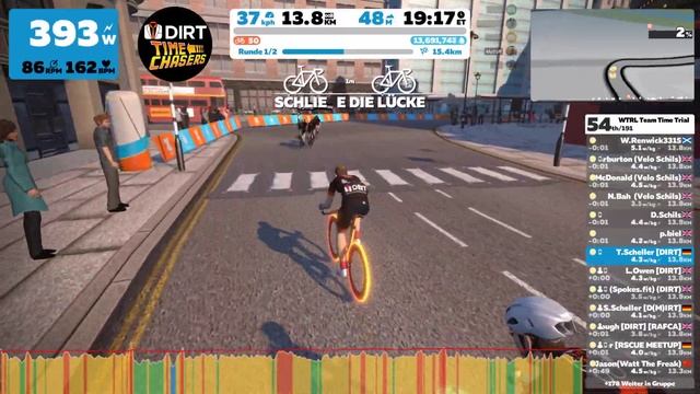WTRL Team Time Trial #54 Greater London Flat - DIRTime Chasers смотреть онлайн