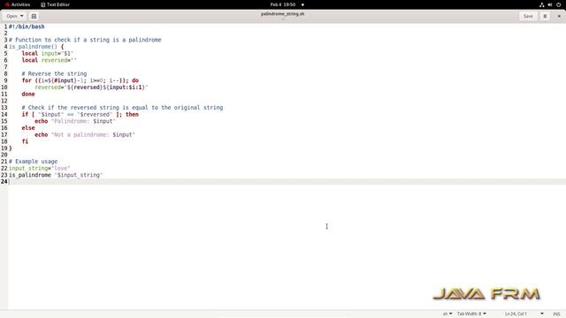 How to check string is palindrome or not using linux shell script - bash script examples in RHEL 9 смотреть онлайн