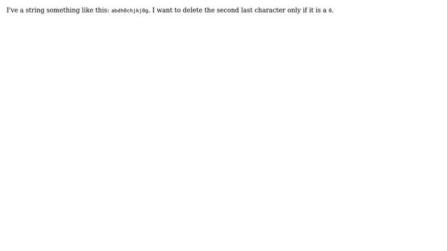 Unix & Linux: To remove the second last character from a string смотреть онлайн