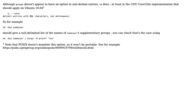 Unix & Linux: How can i list a user's groups when their names contain spaces? (3 Solutions!!) смотреть онлайн
