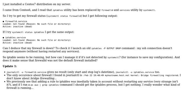 How to manage my firewall with new Centos's utilities? смотреть онлайн