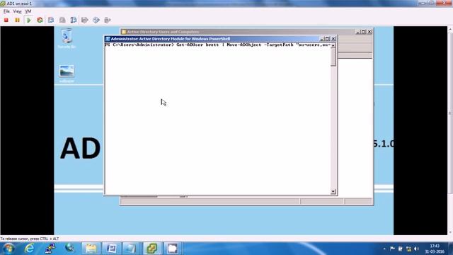 5. Move or Delete AD User powershell server 2008r2 смотреть онлайн