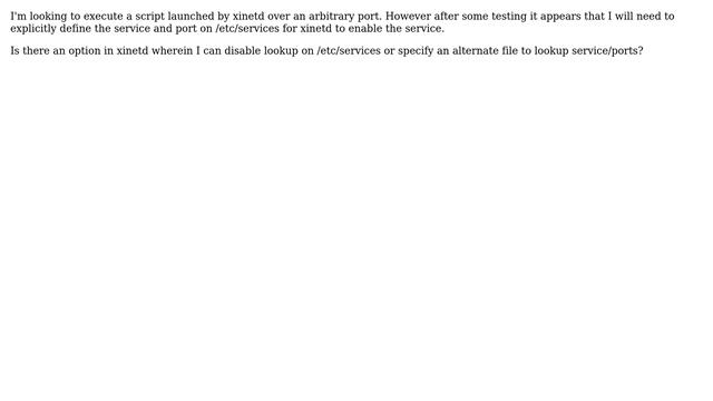DevOps & SysAdmins: Bypass /etc/services lookup for xinetd смотреть онлайн