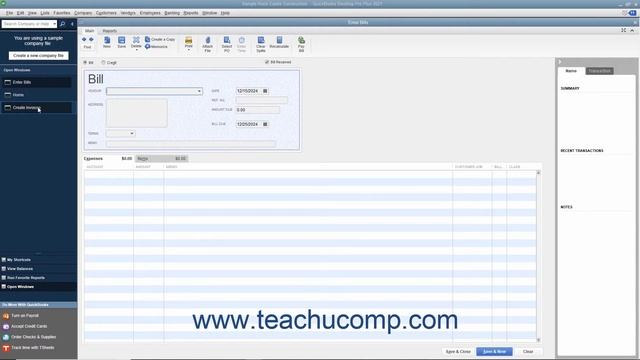 QuickBooks Desktop Pro 2021 Tutorial The Open Window List Intuit Training смотреть онлайн