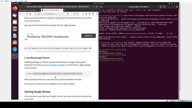 How To Install Google Chrome On Ubuntu 20.04! смотреть онлайн