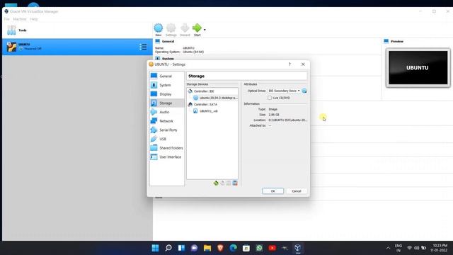UBUNTU BOOTING PROCESS IN VIRTUALBOX. ON WINDOWS 11. смотреть онлайн
