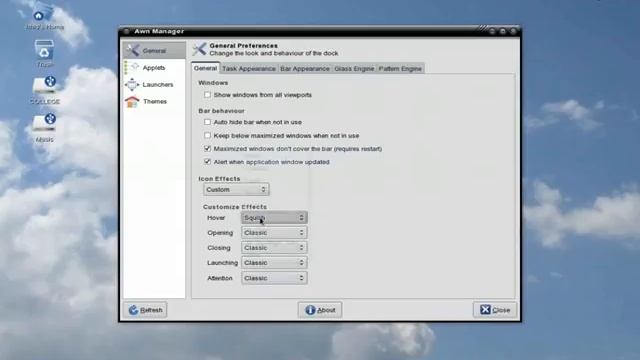 Awn (Avant Window Naigator) with Fedora 7 смотреть онлайн