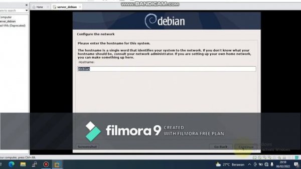 install debian 10 dengan VMWare