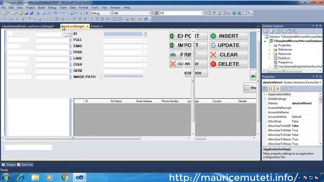 C# And Ms Access Database Tutorial #21 - How To Show Datagridview Selected Row Data In Another Form смотреть онлайн