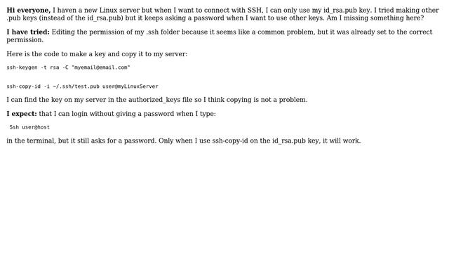 only id_rsa.pub key working on Linux server смотреть онлайн