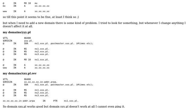 DevOps & SysAdmins: multiple domains on bind9 nameserver; one is not working смотреть онлайн