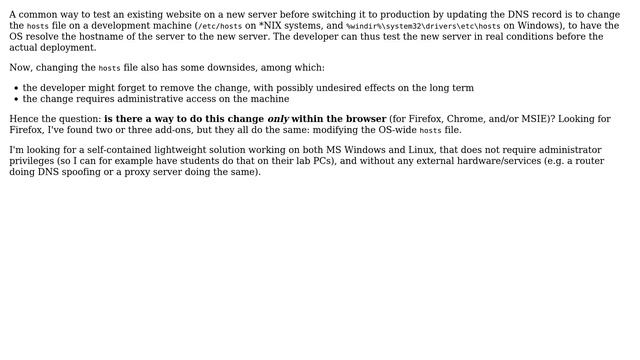 DevOps & SysAdmins: Altering hostname-IP mapping within a browser смотреть онлайн